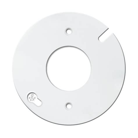 White 3.5'' Round Single Outlet Cover Plate 